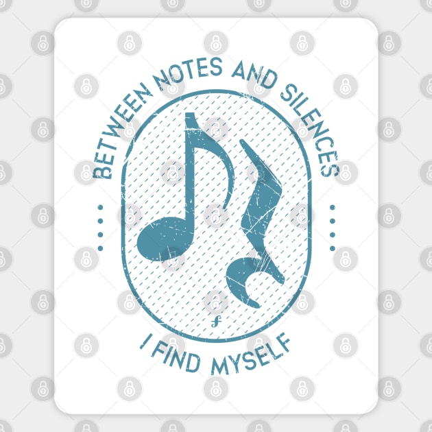 Between Notes & Silences. Light Grunge Magnet by filiposwear